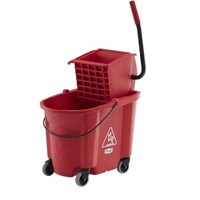 Combo Cubeta y Exprimidor Grandmaid&reg; Ejecutivo 33L Side Press Color Rojo